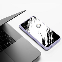 Чехол iPhone XS Max матовый NIRVANA, цвет: 3D-светло-сиреневый — фото 2