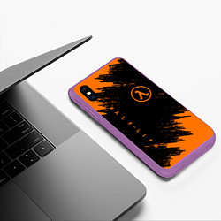 Чехол iPhone XS Max матовый HALF-LIFE, цвет: 3D-фиолетовый — фото 2