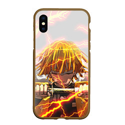 Чехол iPhone XS Max матовый KIMETSU NO YAIBA, цвет: 3D-коричневый