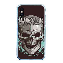 Чехол iPhone XS Max матовый Bring Me the Horizon, цвет: 3D-голубой