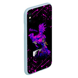 Чехол iPhone XS Max матовый JOJOS BIZARRE ADVENTURE, цвет: 3D-голубой — фото 2