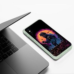 Чехол iPhone XS Max матовый GODZILLA, цвет: 3D-салатовый — фото 2
