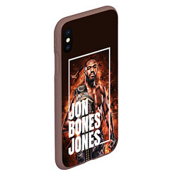 Чехол iPhone XS Max матовый Jon Jones, цвет: 3D-коричневый — фото 2