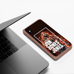 Чехол iPhone XS Max матовый Jon Jones, цвет: 3D-коричневый — фото 2