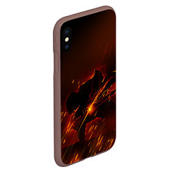 Чехол iPhone XS Max матовый KIMETSU NO YAIBA, цвет: 3D-коричневый — фото 2