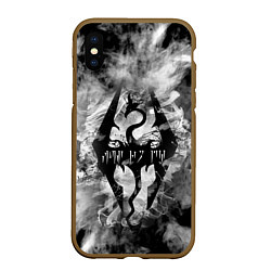 Чехол iPhone XS Max матовый THE ELDER SCROLLS, цвет: 3D-коричневый