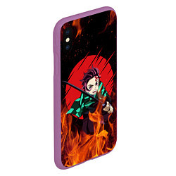 Чехол iPhone XS Max матовый KIMETSU NO YAIBA, цвет: 3D-фиолетовый — фото 2