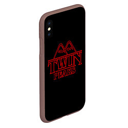 Чехол iPhone XS Max матовый Twin Peaks, цвет: 3D-коричневый — фото 2
