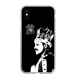 Чехол iPhone XS Max матовый Queen, цвет: 3D-салатовый