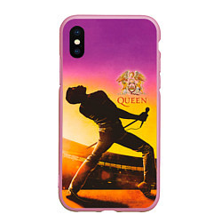 Чехол iPhone XS Max матовый Queen, цвет: 3D-розовый
