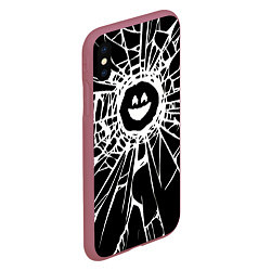 Чехол iPhone XS Max матовый BLACK MIRROR, цвет: 3D-малиновый — фото 2
