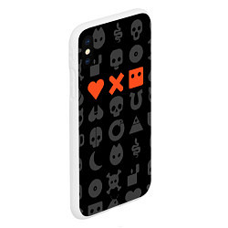 Чехол iPhone XS Max матовый LOVE DEATH ROBOTS LDR, цвет: 3D-белый — фото 2