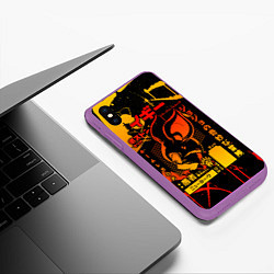 Чехол iPhone XS Max матовый JoJo Bizarre Adventure, цвет: 3D-фиолетовый — фото 2