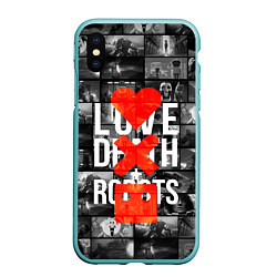 Чехол iPhone XS Max матовый LOVE DEATH ROBOTS LDR, цвет: 3D-мятный