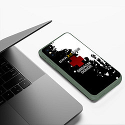 Чехол iPhone XS Max матовый Brazzers orgasm donor, цвет: 3D-темно-зеленый — фото 2