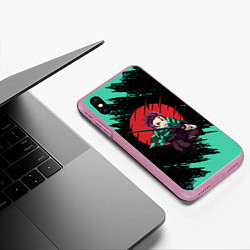 Чехол iPhone XS Max матовый KIMETSU NO YAIBA, цвет: 3D-розовый — фото 2