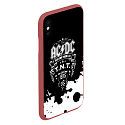Чехол iPhone XS Max матовый ACDC TNT, цвет: 3D-красный — фото 2
