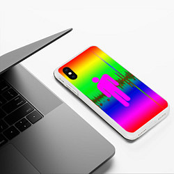 Чехол iPhone XS Max матовый BILLIE ELLISH, цвет: 3D-белый — фото 2