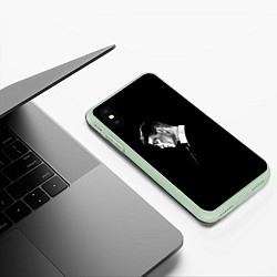Чехол iPhone XS Max матовый Peaky Blinders, цвет: 3D-салатовый — фото 2
