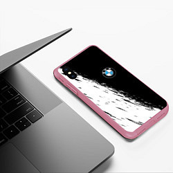 Чехол iPhone XS Max матовый BMW, цвет: 3D-малиновый — фото 2