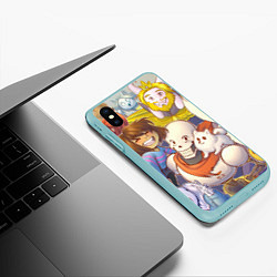 Чехол iPhone XS Max матовый UNDERTALE, цвет: 3D-мятный — фото 2