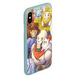 Чехол iPhone XS Max матовый UNDERTALE, цвет: 3D-мятный — фото 2