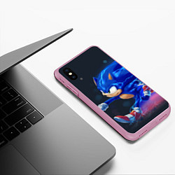 Чехол iPhone XS Max матовый SONIC, цвет: 3D-розовый — фото 2