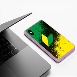 Чехол iPhone XS Max матовый JDM LOGO, цвет: 3D-сиреневый — фото 2