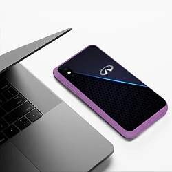 Чехол iPhone XS Max матовый Infinity, цвет: 3D-фиолетовый — фото 2