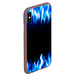 Чехол iPhone XS Max матовый Синий Огонь, цвет: 3D-коричневый — фото 2