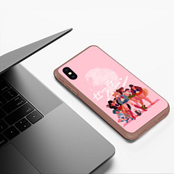 Чехол iPhone XS Max матовый PINK SAILOR MOON, цвет: 3D-коричневый — фото 2