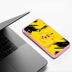 Чехол iPhone XS Max матовый PIKACHU: PIKA PIKA, цвет: 3D-баблгам — фото 2