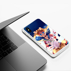 Чехол iPhone XS Max матовый SAILOR MOON, цвет: 3D-белый — фото 2