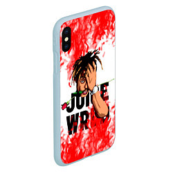 Чехол iPhone XS Max матовый Juice WRLD, цвет: 3D-голубой — фото 2