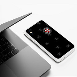 Чехол iPhone XS Max матовый Umbrella Corp, цвет: 3D-белый — фото 2