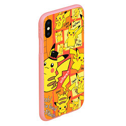 Чехол iPhone XS Max матовый Pikachu, цвет: 3D-баблгам — фото 2