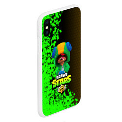 Чехол iPhone XS Max матовый Brawl stars LEON, цвет: 3D-белый — фото 2