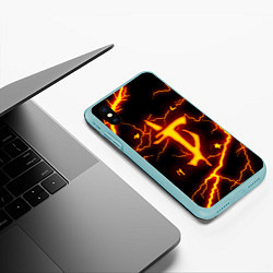 Чехол iPhone XS Max матовый DOOM ETERNAL, цвет: 3D-мятный — фото 2
