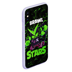 Чехол iPhone XS Max матовый BRAWL STARS VIRUS 8 BIT, цвет: 3D-светло-сиреневый — фото 2