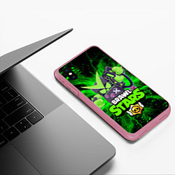 Чехол iPhone XS Max матовый Brawl stars 8-BIT, цвет: 3D-малиновый — фото 2