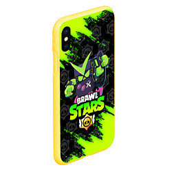 Чехол iPhone XS Max матовый BRAWL STARS VIRUS 8-BIT, цвет: 3D-желтый — фото 2