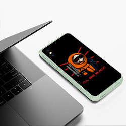 Чехол iPhone XS Max матовый K-800, цвет: 3D-салатовый — фото 2