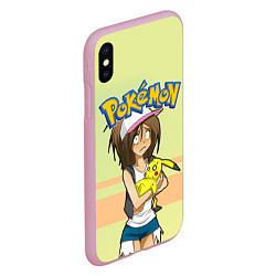 Чехол iPhone XS Max матовый POKEMON, цвет: 3D-розовый — фото 2