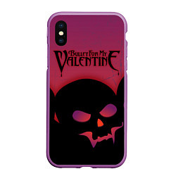 Чехол iPhone XS Max матовый Bullet For My Valentine, цвет: 3D-фиолетовый