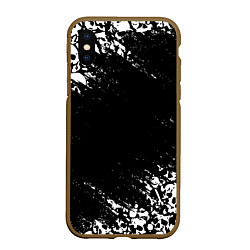 Чехол iPhone XS Max матовый БЕЛЫЕ ЧЕРЕПА, цвет: 3D-коричневый