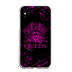 Чехол iPhone XS Max матовый QUEEN, цвет: 3D-белый