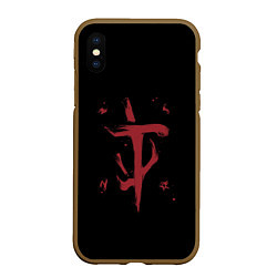 Чехол iPhone XS Max матовый Doom Mark of the Doom Slayer, цвет: 3D-коричневый