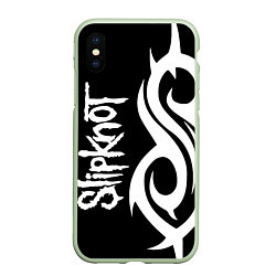 Чехол iPhone XS Max матовый Slipknot 6, цвет: 3D-салатовый