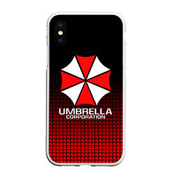Чехол iPhone XS Max матовый UMBRELLA CORP, цвет: 3D-белый