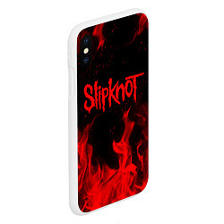 Чехол iPhone XS Max матовый SLIPKNOT, цвет: 3D-белый — фото 2